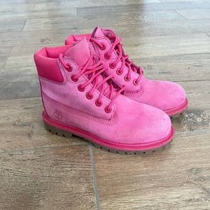 Girl’s Timberland Pink Boots Size 12